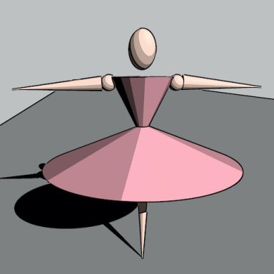Cartoon ballet dancer