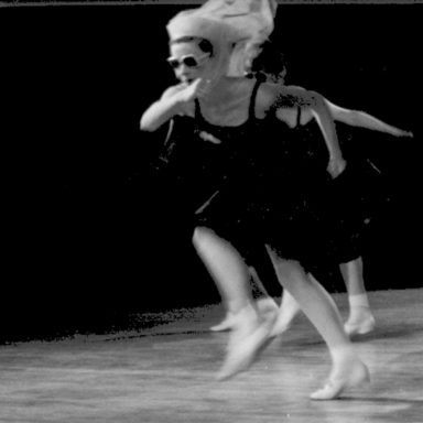 Monochrome photo person running
