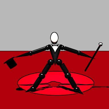 Cartoon tap dancer in spotlight